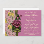 Invitations de douche nuptiale Red Roses (Devant / Derrière)