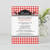 Invitations de douche nuptiale Red & White Houndst (Debout devant)