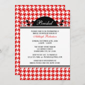 Invitations de douche nuptiale Red & White Houndst (Devant / Derrière)