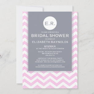 Invitations de douche nuptiale Retro Chevron