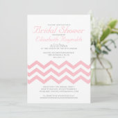 Invitations de douche nuptiale Retro Chevron Zigza (Debout devant)