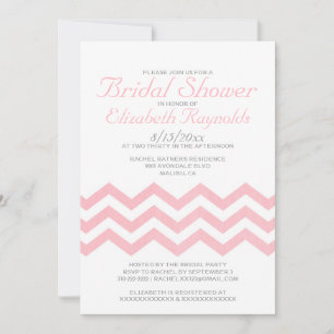 Invitations de douche nuptiale Retro Chevron Zigza