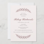 Invitations de douche nuptiale rose (Devant)