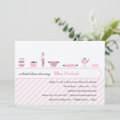Invitations de douche nuptiale rose (Debout devant)