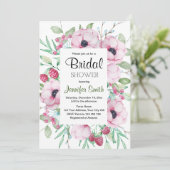 Invitations de douche nuptiale rose (Debout devant)