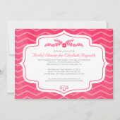 Invitations de douche nuptiale rose chaud (Devant)