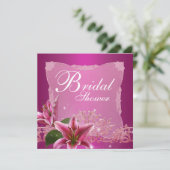 Invitations de douche nuptiale rose chaud (Debout devant)