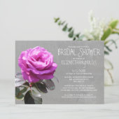 Invitations de douche nuptiale Rose de thé (Debout devant)