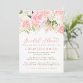 Invitations de douche nuptiale rose et or (Debout devant)