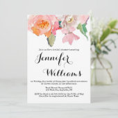 Invitations de douche nuptiale rose pâle (Debout devant)