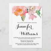 Invitations de douche nuptiale rose pâle (Devant / Derrière)