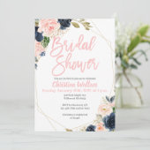 Invitations de douche nuptiale rose pâle (Debout devant)