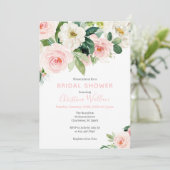 Invitations de douche nuptiale rose pâle (Debout devant)