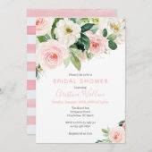 Invitations de douche nuptiale rose pâle (Devant / Derrière)