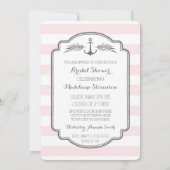 Invitations de douche nuptiale rose vintage (Dos)