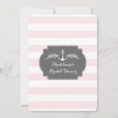 Invitations de douche nuptiale rose vintage (Devant)
