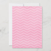 Invitations de douche nuptiale rose Zigzag (Dos)