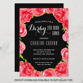 Invitations de douche nuptiale Roses d'aquarelle D
