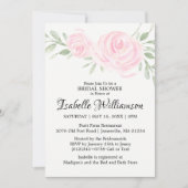 Invitations de douche nuptiale Roses Roses Roses (Devant)