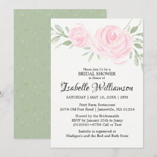 Invitations de douche nuptiale Roses Roses Roses