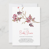 Invitations de douche nuptiale rouge et Brown auto (Devant)