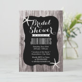 Invitations de douche nuptiale Rustic Beach Driftw (Debout devant)