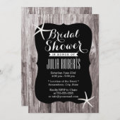 Invitations de douche nuptiale Rustic Beach Driftw (Devant / Derrière)