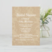 Invitations de douche nuptiale Rustic Burlap, pers (Debout devant)