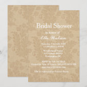 Invitations de douche nuptiale Rustic Burlap, pers (Devant / Derrière)
