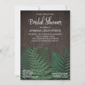 Invitations de douche nuptiale Rustic Fern Mariage (Devant)