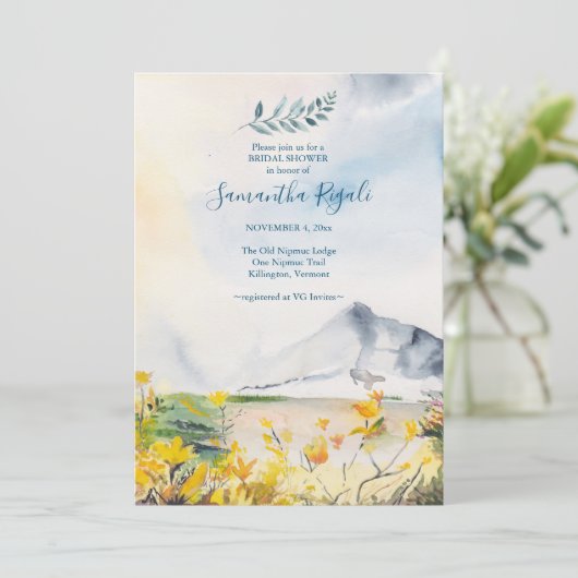 Invitations de douche nuptiale rustique Thème de m (Debout devant)