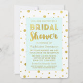 Invitations de douche nuptiale Sky Blue Gold Confe (Dos)