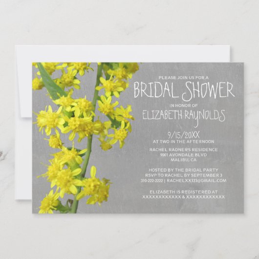Invitations de douche nuptiale Solidago (Devant)