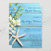 Invitations De Douche Nuptiale Starfish Avec Orchi (Devant / Derrière)