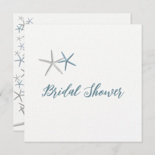 Invitations de douche nuptiale Starfish Champagne