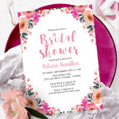 Invitations de douche nuptiale Sublime rose floral