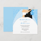 Invitations de douche nuptiale turquoise (Devant / Derrière)