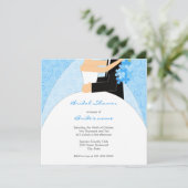 Invitations de douche nuptiale turquoise (Debout devant)