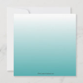 Invitations de douche nuptiale Turquoise Ombre (Dos)