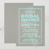 Invitations de douche nuptiale Turquoise rustique (Devant / Derrière)