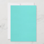 Invitations de douche nuptiale Turquoises de luxe (Dos)