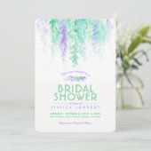 Invitations de douche nuptiale vert pourpre (Debout devant)