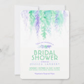 Invitations de douche nuptiale vert pourpre (Devant)