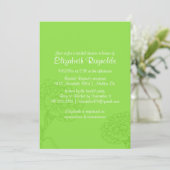 Invitations de douche nuptiale verte à simple chau (Debout devant)