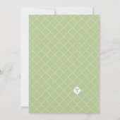 Invitations de douche nuptiale verte Monogramme (Dos)