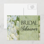 Invitations de douche nuptiale verte Sage (Devant / Derrière)