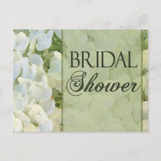 Invitations de douche nuptiale verte Sage (Devant)