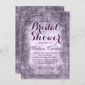 Invitations de douche nuptiale vintage (Devant / Derrière)