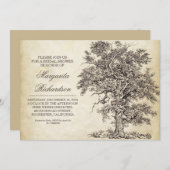 Invitations de douche nuptiale vintage (Devant / Derrière)