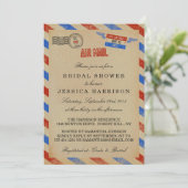 Invitations de douche nuptiale vintage (Debout devant)